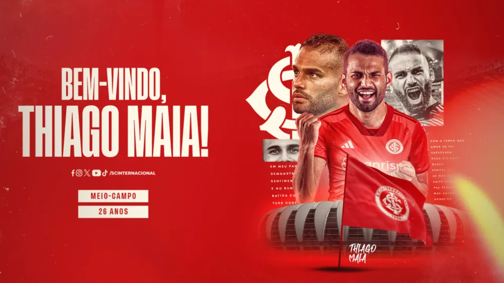 Thiago Maia assina com o Internacional após deixar o Flamengo